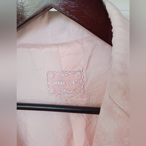 Lorena Conti floral blazer. Made in France, in pink, brown and black. Size M - Picture 6 of 6